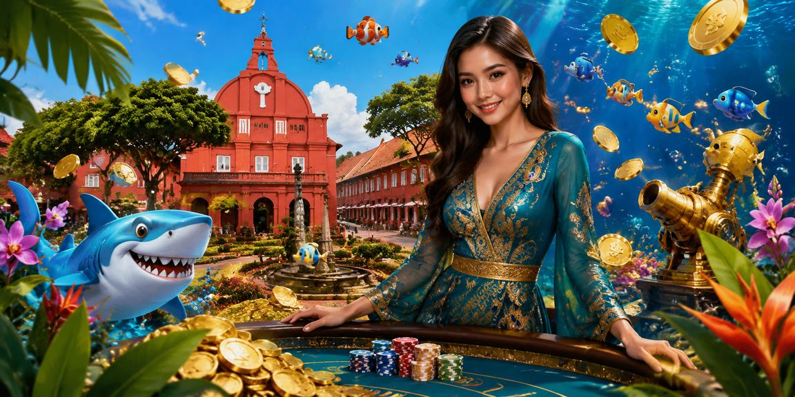 Permainan memancing bertema batik Melaka tersedia di platform sf90 Malaysia